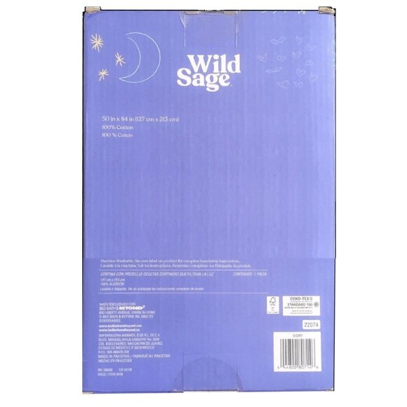 2 IVORY Wild Sage Julianna Floral Back Tab Window Curtains each is 84"L x 50"W - Picture 5 of 7